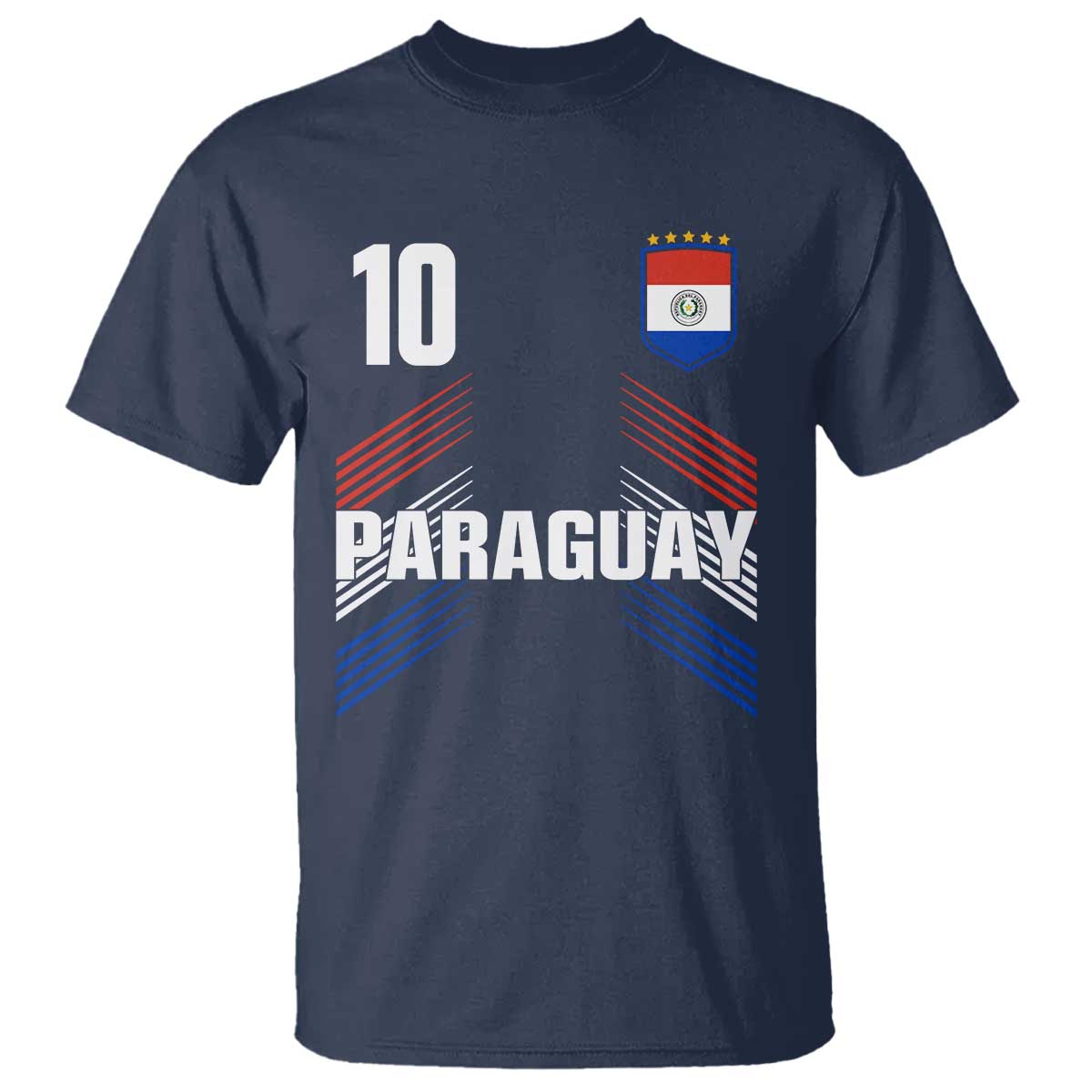 Paraguay Soccer Sports Graphic Number 10 Jersey Style T Shirt Proud Paraguayan Football Fans Game Day Pride