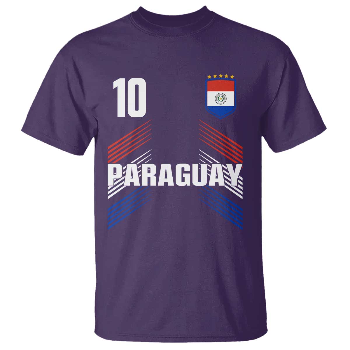 Paraguay Soccer Sports Graphic Number 10 Jersey Style T Shirt Proud Paraguayan Football Fans Game Day Pride