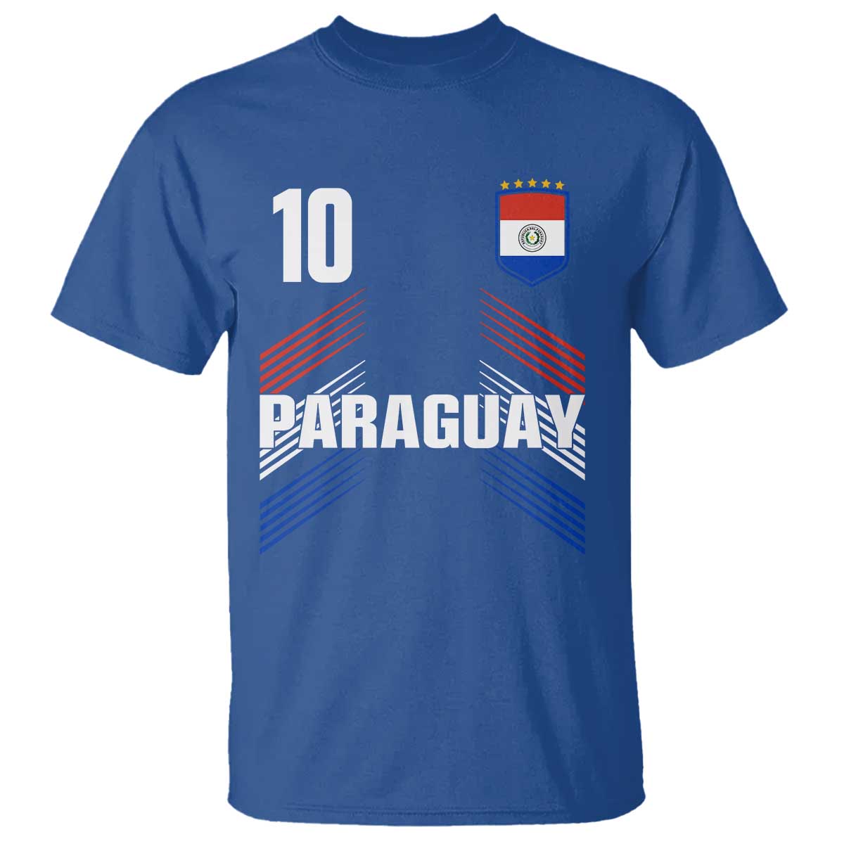 Paraguay Soccer Sports Graphic Number 10 Jersey Style T Shirt Proud Paraguayan Football Fans Game Day Pride