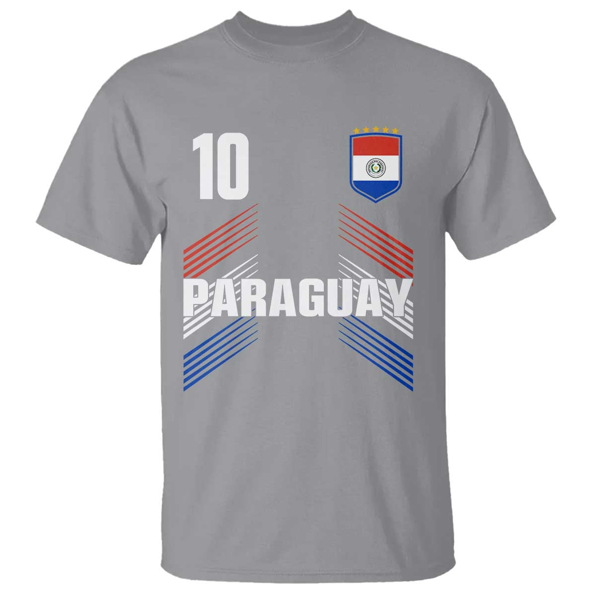 Paraguay Soccer Sports Graphic Number 10 Jersey Style T Shirt Proud Paraguayan Football Fans Game Day Pride