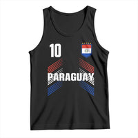 Paraguay Soccer Sports Graphic Number 10 Jersey Style Tank Top Proud Paraguayan Football Fans Game Day Pride