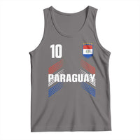 Paraguay Soccer Sports Graphic Number 10 Jersey Style Tank Top Proud Paraguayan Football Fans Game Day Pride