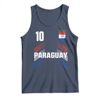 Paraguay Soccer Sports Graphic Number 10 Jersey Style Tank Top Proud Paraguayan Football Fans Game Day Pride