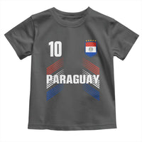 Paraguay Soccer Sports Graphic Number 10 Jersey Style Toddler T Shirt Proud Paraguayan Football Fans Game Day Pride