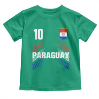 Paraguay Soccer Sports Graphic Number 10 Jersey Style Toddler T Shirt Proud Paraguayan Football Fans Game Day Pride