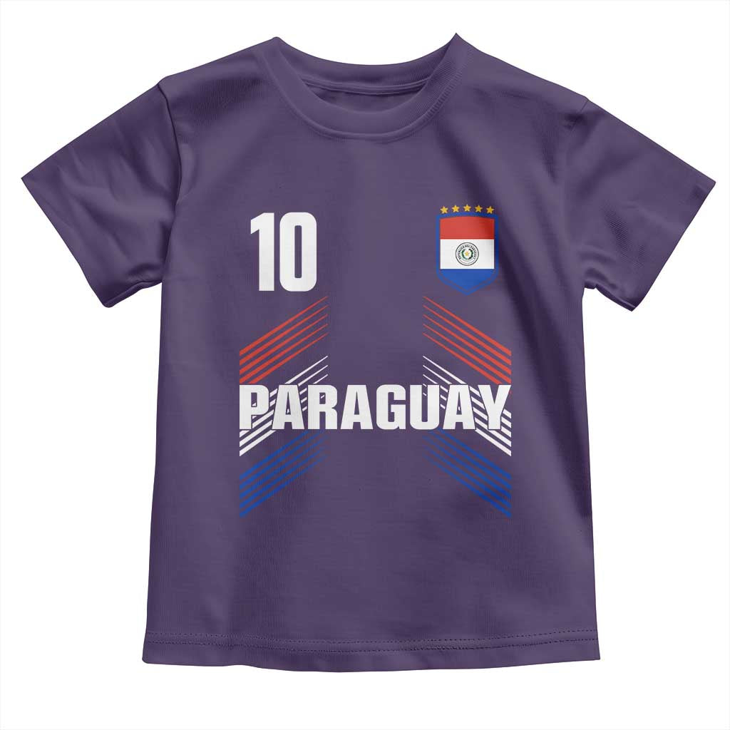 Paraguay Soccer Sports Graphic Number 10 Jersey Style Toddler T Shirt Proud Paraguayan Football Fans Game Day Pride