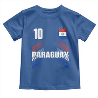 Paraguay Soccer Sports Graphic Number 10 Jersey Style Toddler T Shirt Proud Paraguayan Football Fans Game Day Pride