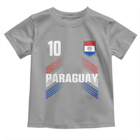 Paraguay Soccer Sports Graphic Number 10 Jersey Style Toddler T Shirt Proud Paraguayan Football Fans Game Day Pride