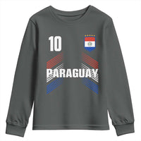 Paraguay Soccer Sports Graphic Number 10 Jersey Style Youth Sweatshirt Proud Paraguayan Football Fans Game Day Pride