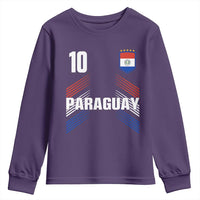 Paraguay Soccer Sports Graphic Number 10 Jersey Style Youth Sweatshirt Proud Paraguayan Football Fans Game Day Pride