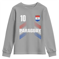 Paraguay Soccer Sports Graphic Number 10 Jersey Style Youth Sweatshirt Proud Paraguayan Football Fans Game Day Pride