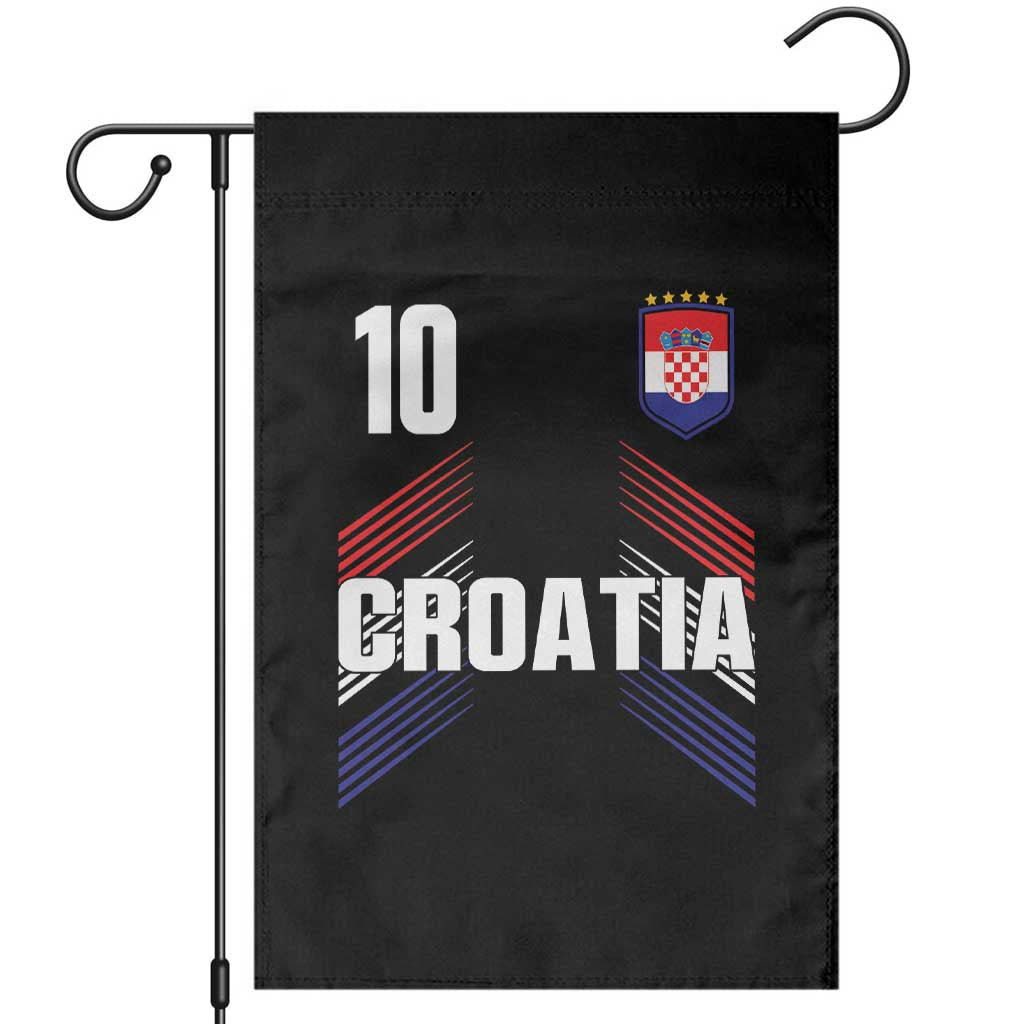 Croatia Soccer Sports Graphic Number 10 Jersey Style Garden Flag Proud Croatian Football Fans Game Day Pride