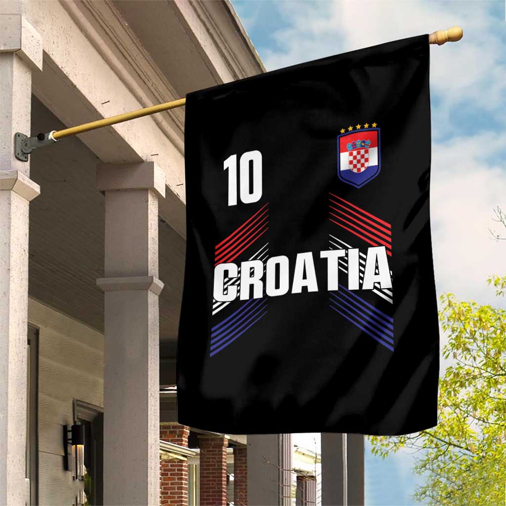 Croatia Soccer Sports Graphic Number 10 Jersey Style Garden Flag Proud Croatian Football Fans Game Day Pride