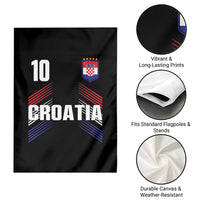 Croatia Soccer Sports Graphic Number 10 Jersey Style Garden Flag Proud Croatian Football Fans Game Day Pride