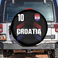 Croatia Soccer Sports Graphic Number 10 Jersey Style Spare Tire Cover Proud Croatian Football Fans Game Day Pride