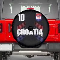 Croatia Soccer Sports Graphic Number 10 Jersey Style Spare Tire Cover Proud Croatian Football Fans Game Day Pride