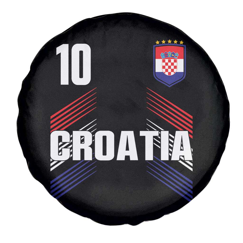 Croatia Soccer Sports Graphic Number 10 Jersey Style Spare Tire Cover Proud Croatian Football Fans Game Day Pride