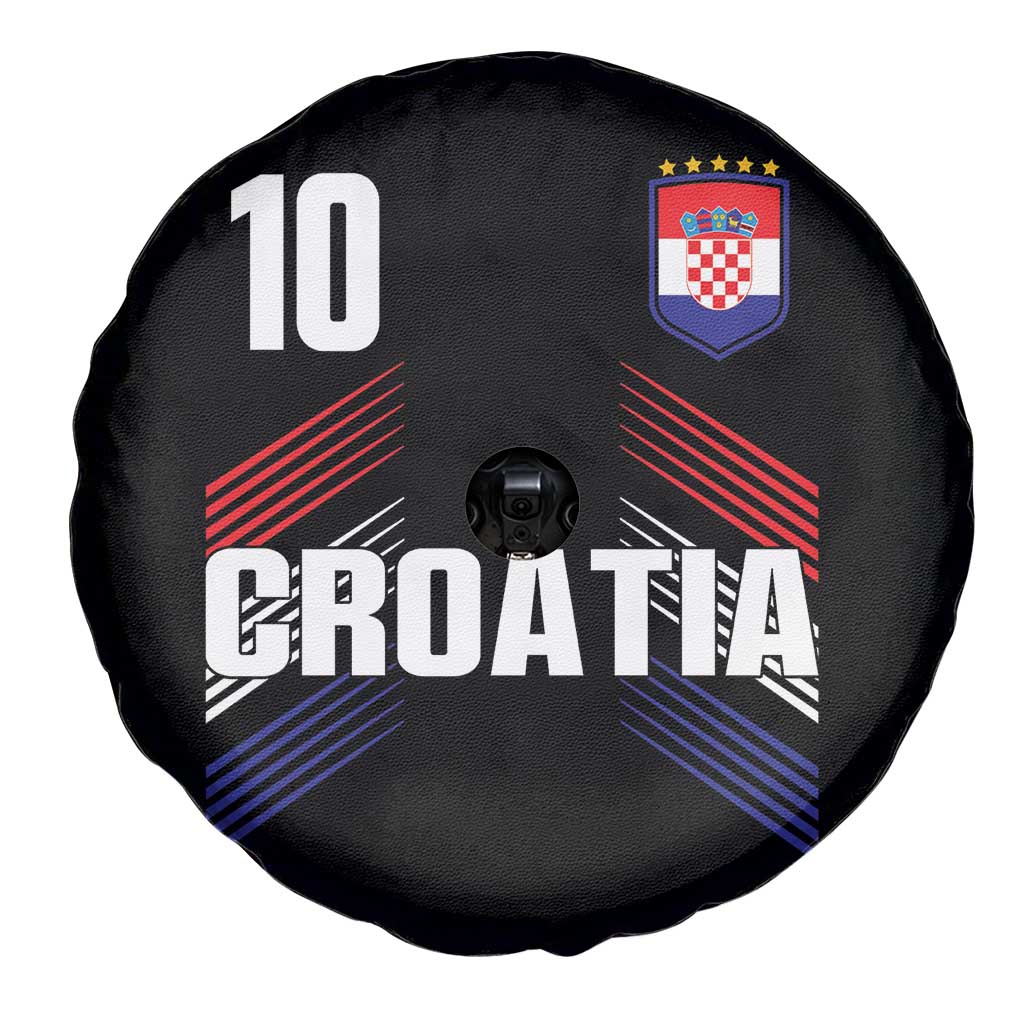Croatia Soccer Sports Graphic Number 10 Jersey Style Spare Tire Cover Proud Croatian Football Fans Game Day Pride