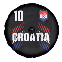 Croatia Soccer Sports Graphic Number 10 Jersey Style Spare Tire Cover Proud Croatian Football Fans Game Day Pride