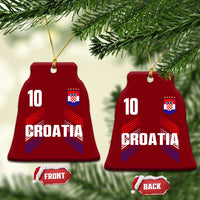 Croatia Soccer Sports Graphic Number 10 Jersey Style Ceramic Ornament Proud Croatian Football Fans Game Day Pride