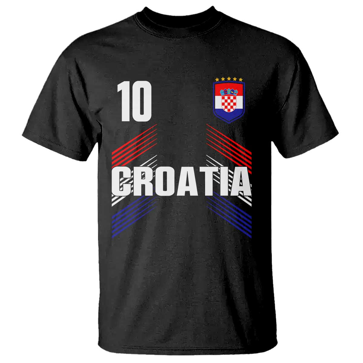 Croatia Soccer Sports Graphic Number 10 Jersey Style T Shirt Proud Croatian Football Fans Game Day Pride