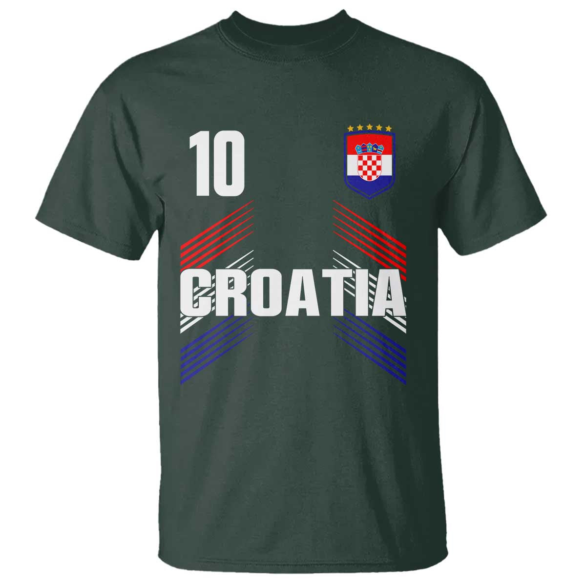 Croatia Soccer Sports Graphic Number 10 Jersey Style T Shirt Proud Croatian Football Fans Game Day Pride