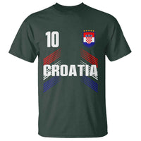 Croatia Soccer Sports Graphic Number 10 Jersey Style T Shirt Proud Croatian Football Fans Game Day Pride