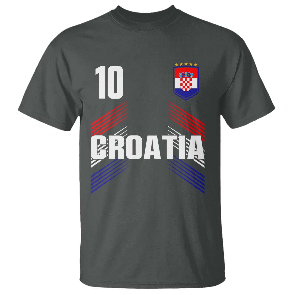 Croatia Soccer Sports Graphic Number 10 Jersey Style T Shirt Proud Croatian Football Fans Game Day Pride