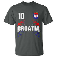 Croatia Soccer Sports Graphic Number 10 Jersey Style T Shirt Proud Croatian Football Fans Game Day Pride