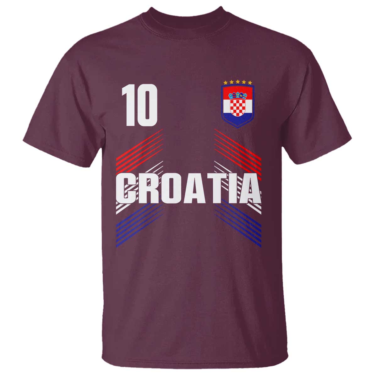 Croatia Soccer Sports Graphic Number 10 Jersey Style T Shirt Proud Croatian Football Fans Game Day Pride