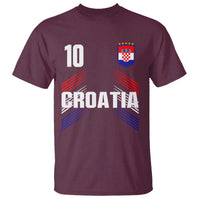 Croatia Soccer Sports Graphic Number 10 Jersey Style T Shirt Proud Croatian Football Fans Game Day Pride