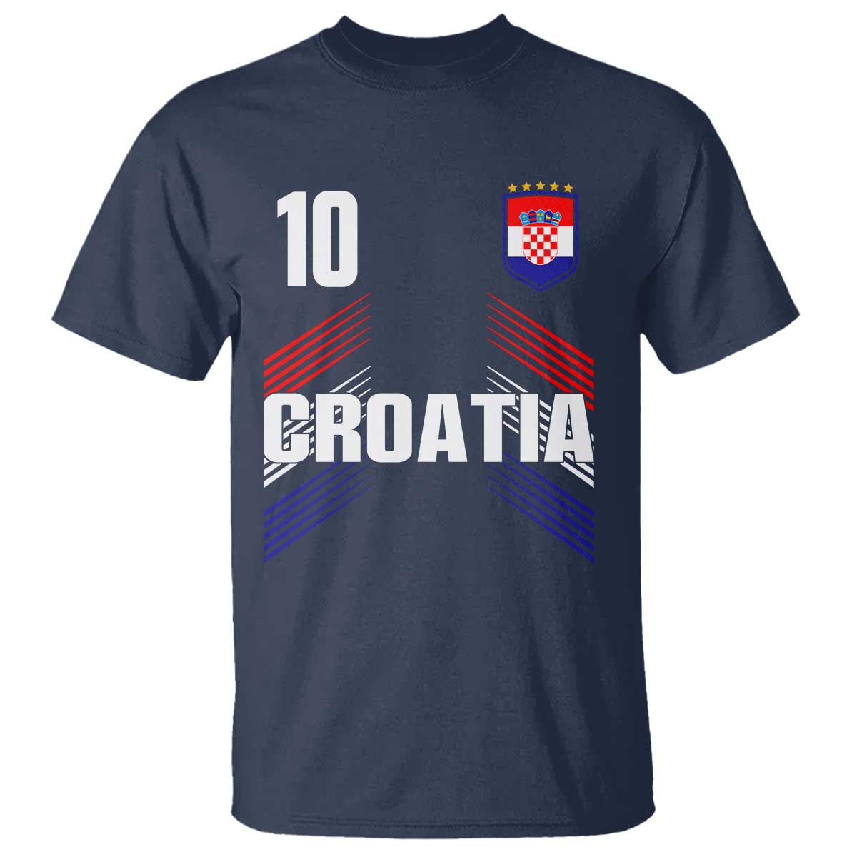 Croatia Soccer Sports Graphic Number 10 Jersey Style T Shirt Proud Croatian Football Fans Game Day Pride