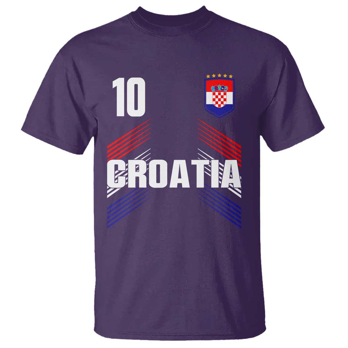 Croatia Soccer Sports Graphic Number 10 Jersey Style T Shirt Proud Croatian Football Fans Game Day Pride