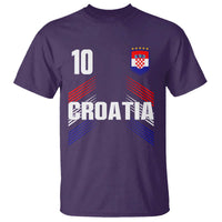 Croatia Soccer Sports Graphic Number 10 Jersey Style T Shirt Proud Croatian Football Fans Game Day Pride