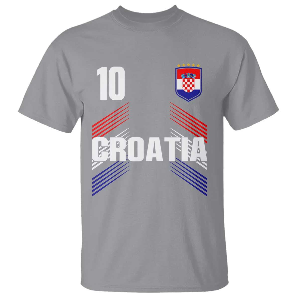 Croatia Soccer Sports Graphic Number 10 Jersey Style T Shirt Proud Croatian Football Fans Game Day Pride