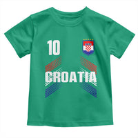 Croatia Soccer Sports Graphic Number 10 Jersey Style Toddler T Shirt Proud Croatian Football Fans Game Day Pride
