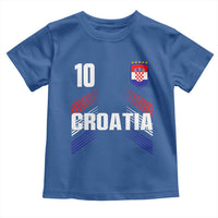 Croatia Soccer Sports Graphic Number 10 Jersey Style Toddler T Shirt Proud Croatian Football Fans Game Day Pride