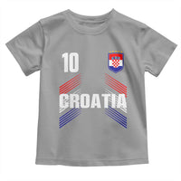 Croatia Soccer Sports Graphic Number 10 Jersey Style Toddler T Shirt Proud Croatian Football Fans Game Day Pride