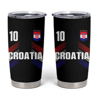 Croatia Soccer Sports Graphic Number 10 Jersey Style Tumbler Cup Proud Croatian Football Fans Game Day Pride