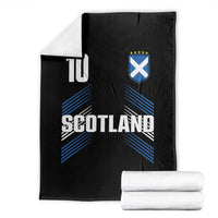 Scotland Soccer Sports Graphic Number 10 Jersey Style Throw Blanket Proud Scottish Football Fans Game Day Pride