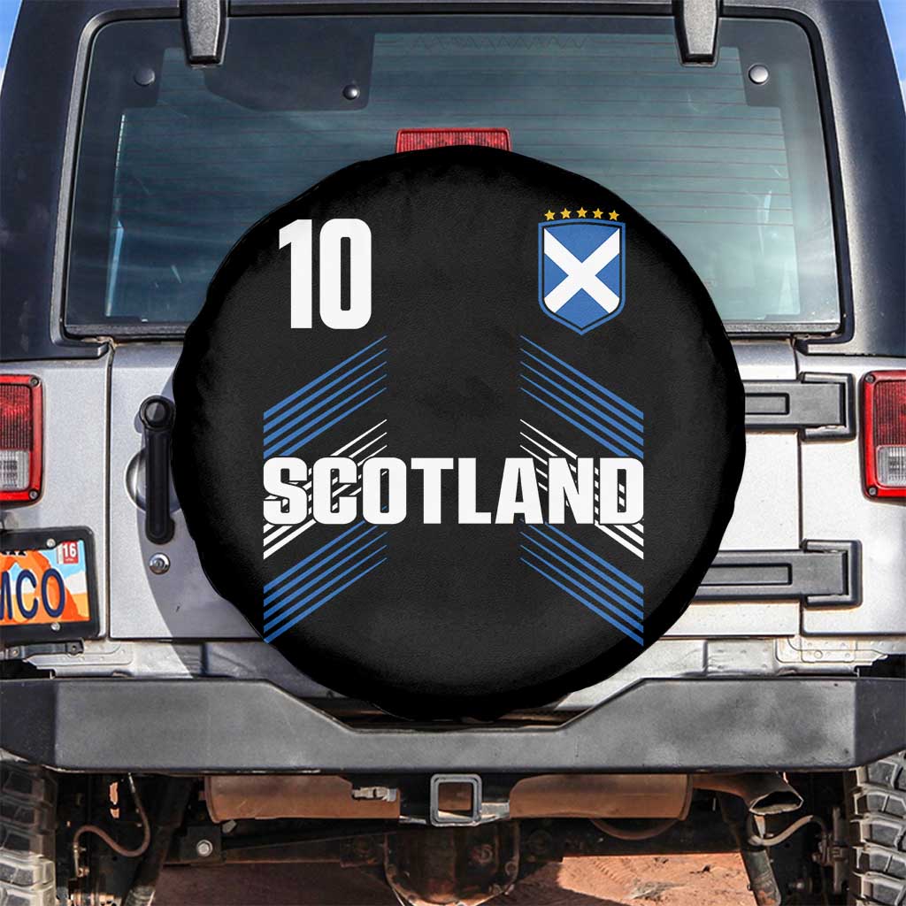 Scotland Soccer Sports Graphic Number 10 Jersey Style Spare Tire Cover Proud Scottish Football Fans Game Day Pride