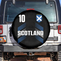 Scotland Soccer Sports Graphic Number 10 Jersey Style Spare Tire Cover Proud Scottish Football Fans Game Day Pride