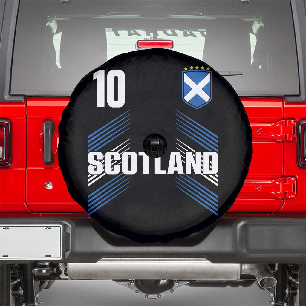 Scotland Soccer Sports Graphic Number 10 Jersey Style Spare Tire Cover Proud Scottish Football Fans Game Day Pride