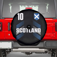 Scotland Soccer Sports Graphic Number 10 Jersey Style Spare Tire Cover Proud Scottish Football Fans Game Day Pride