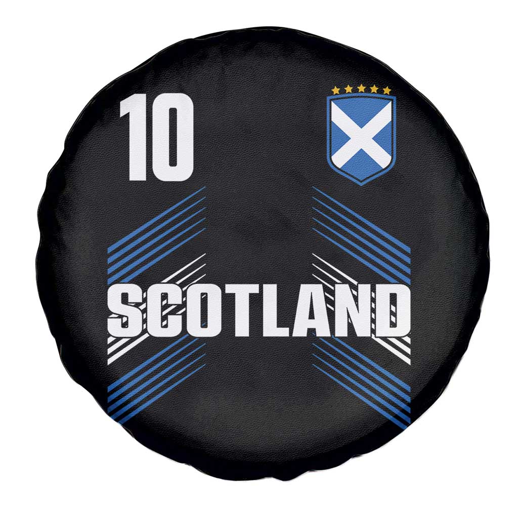 Scotland Soccer Sports Graphic Number 10 Jersey Style Spare Tire Cover Proud Scottish Football Fans Game Day Pride