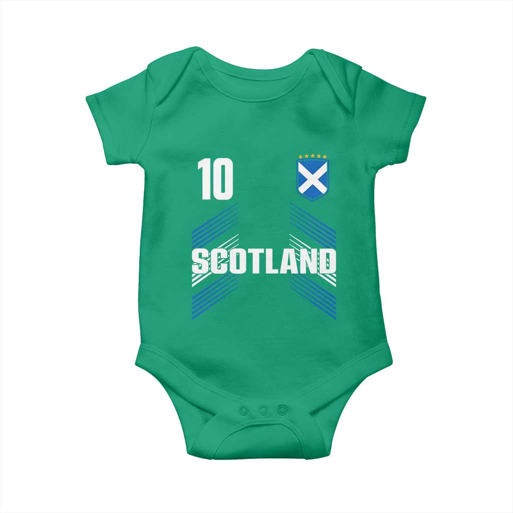 Scotland Soccer Sports Graphic Number 10 Jersey Style Baby Onesie Proud Scottish Football Fans Game Day Pride