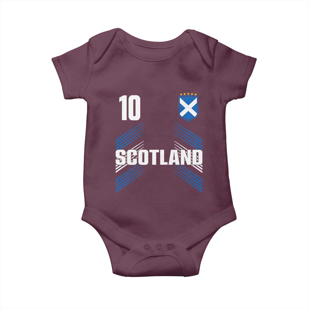 Scotland Soccer Sports Graphic Number 10 Jersey Style Baby Onesie Proud Scottish Football Fans Game Day Pride