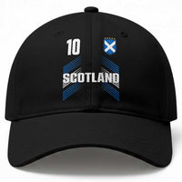 Scotland Soccer Sports Graphic Number 10 Jersey Style Baseball Cap Proud Scottish Football Fans Game Day Pride