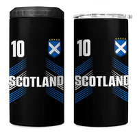 Scotland Soccer Sports Graphic Number 10 Jersey Style 4 in 1 Can Cooler Tumbler Proud Scottish Football Fans Game Day Pride