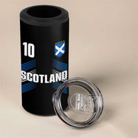 Scotland Soccer Sports Graphic Number 10 Jersey Style 4 in 1 Can Cooler Tumbler Proud Scottish Football Fans Game Day Pride